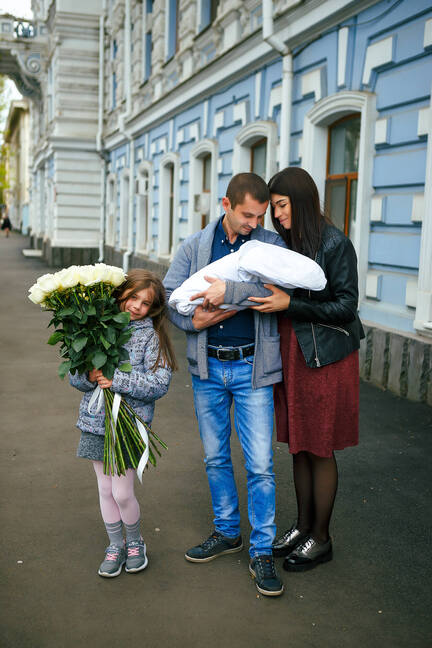 выписка из роддома фотосессия летом