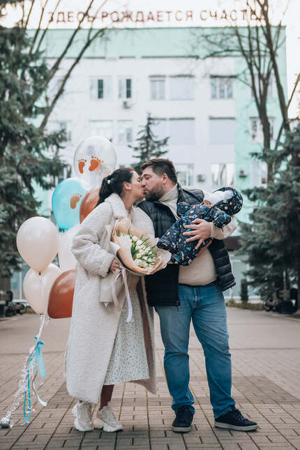 выписка из роддома фотосессия летом