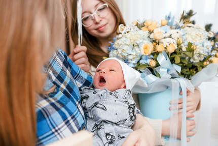 выписка из роддома фотосессия летом